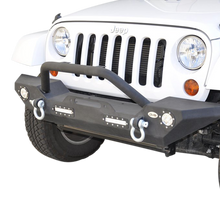 Load image into Gallery viewer, Jeep-JkJl-Front-Bumper-07-WLed-Lights-07-18-Wrangler-JkJl-Steel-Mid-Length-Dv8-Offroad