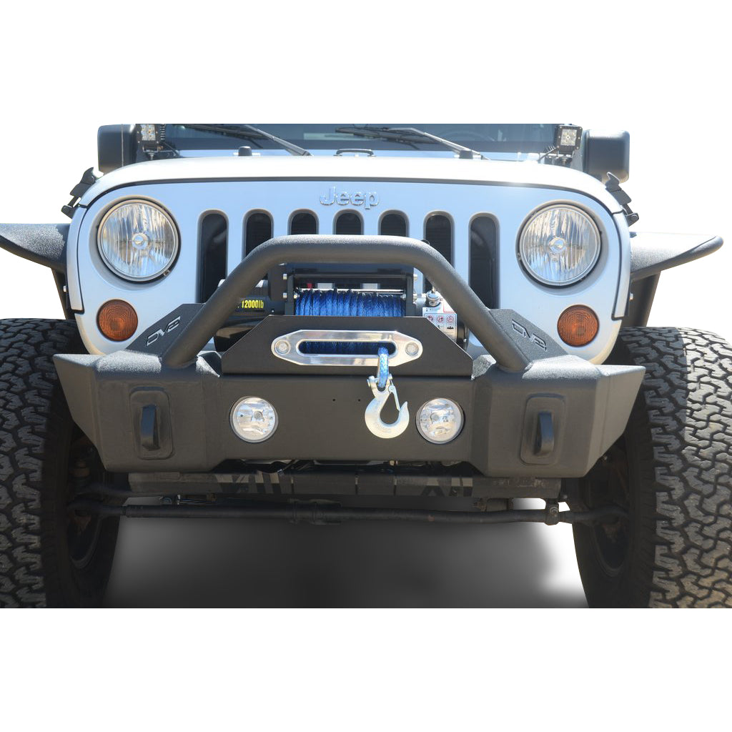 Jeep-JkJl-Front-Bumper-WFog-Light-Holes-Fs-13-07-18-Wrangler-JkJl-Steel-Stubby-Dv8-Offroad