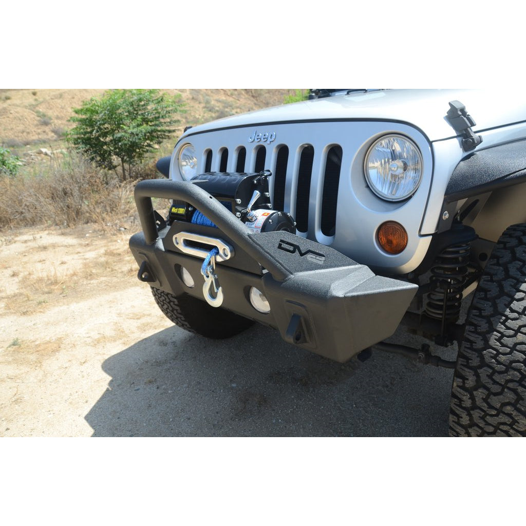 Jeep-JkJl-Front-Bumper-WFog-Light-Holes-Fs-13-07-18-Wrangler-JkJl-Steel-Stubby-Dv8-Offroad