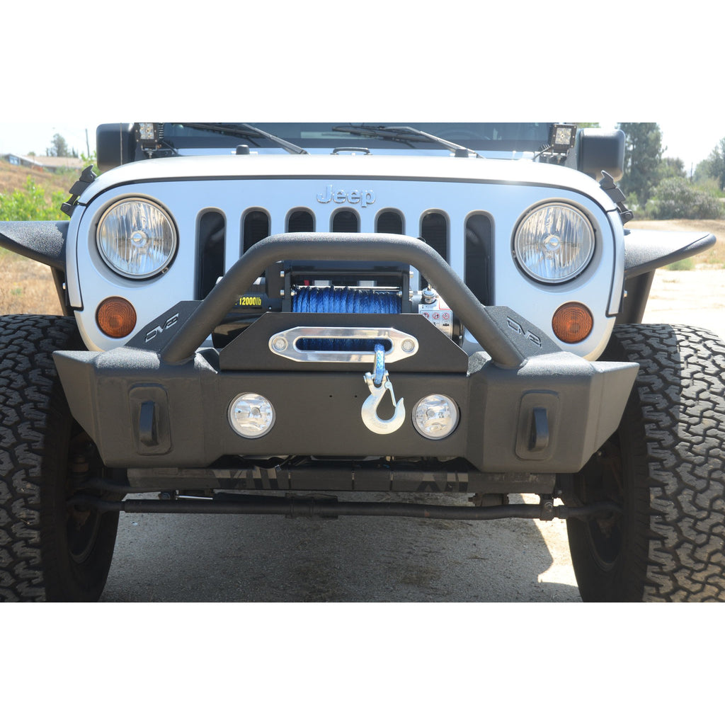 Jeep-JkJl-Front-Bumper-WFog-Light-Holes-Fs-13-07-18-Wrangler-JkJl-Steel-Stubby-Dv8-Offroad