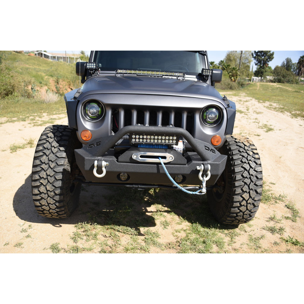 Jeep-JkJl-Front-Bumper-WFog-Light-Holes-Fs-15-07-18-Wrangler-JkJl-Steel-Stubby-Dv8-Offroad
