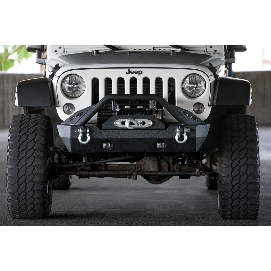 Jeep-JkJl-Front-Bumper-WFog-Light-Holes-Fs-15-07-18-Wrangler-JkJl-Steel-Stubby-Dv8-Offroad