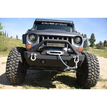 Load image into Gallery viewer, Jeep-JkJl-Front-Bumper-WFog-Light-Holes-Fs-15-07-18-Wrangler-JkJl-Steel-Stubby-Dv8-Offroad