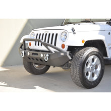 Load image into Gallery viewer, Jeep-JkJl-Front-Bumper-WLed-Lights-07-18-Wrangler-JkJl-Steel-Mid-Length-Dv8-Offroad