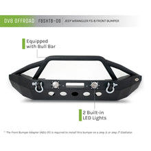 Load image into Gallery viewer, Jeep-JkJl-Front-Bumper-WLed-Lights-07-18-Wrangler-JkJl-Steel-Mid-Length-Dv8-Offroad