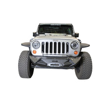 Load image into Gallery viewer, Jeep-JkJl-Front-Bumper-WLight-Bracket-Winch-Plate-07-18-Wrangler-JkJl-Steel-Stubby-Dv8-Offroad