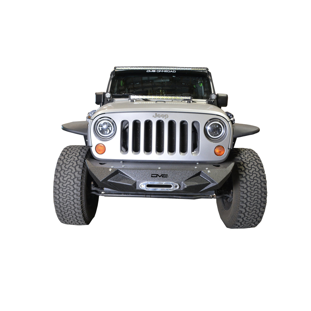 Jeep-JkJl-Front-Bumper-WLight-Bracket-Winch-Plate-07-18-Wrangler-JkJl-Steel-Stubby-Dv8-Offroad