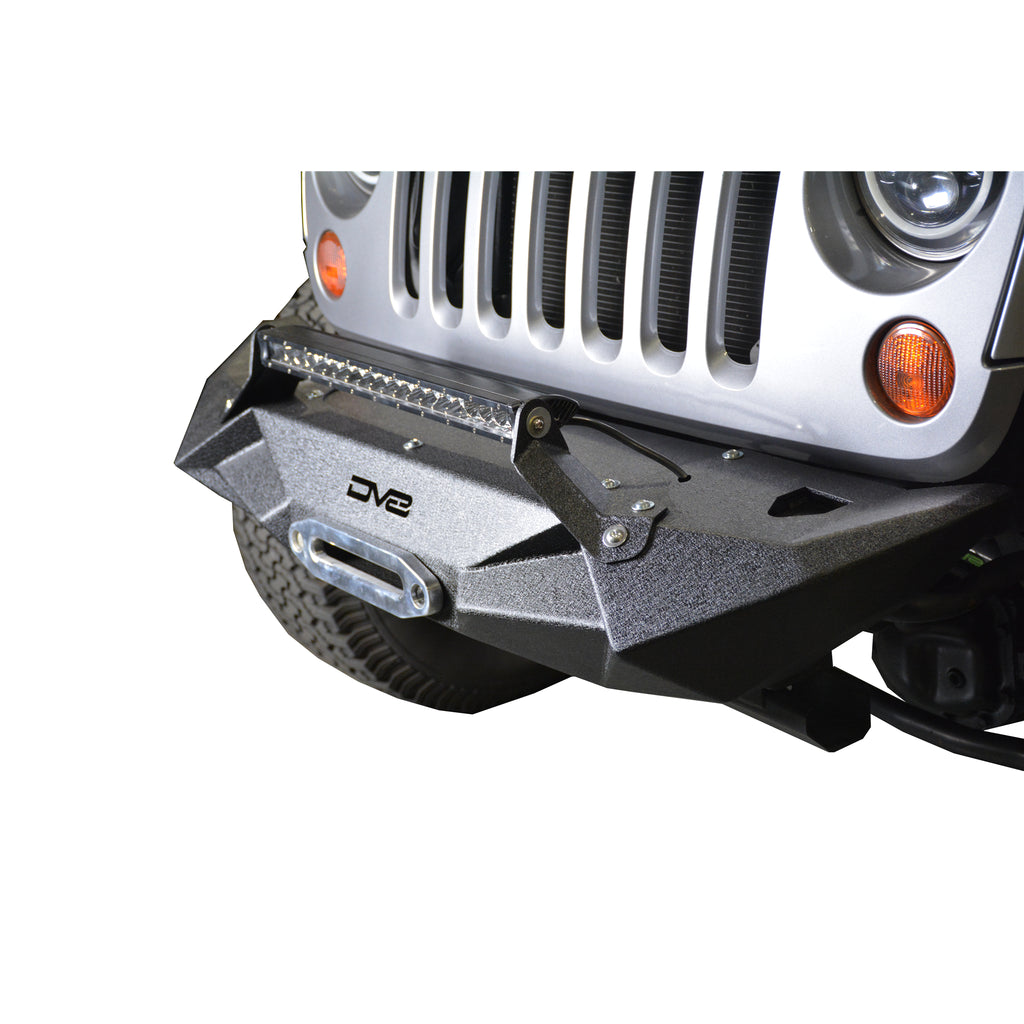 Jeep-JkJl-Front-Bumper-WLight-Bracket-Winch-Plate-07-18-Wrangler-JkJl-Steel-Stubby-Dv8-Offroad