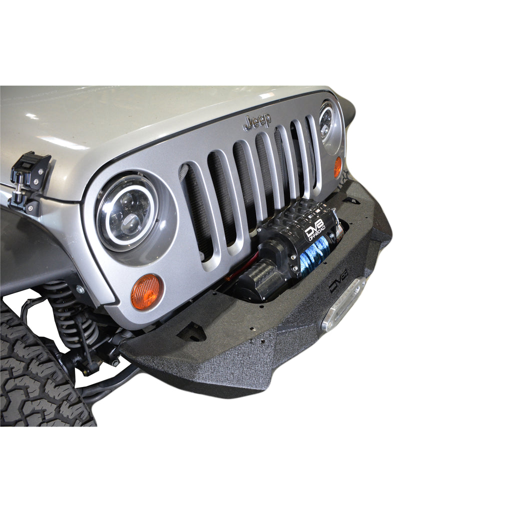 Jeep-JkJl-Front-Bumper-WLight-Bracket-Winch-Plate-07-18-Wrangler-JkJl-Steel-Stubby-Dv8-Offroad