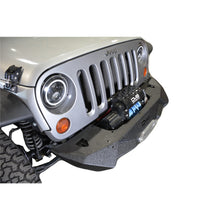 Load image into Gallery viewer, Jeep-JkJl-Front-Bumper-WLight-Bracket-Winch-Plate-07-18-Wrangler-JkJl-Steel-Stubby-Dv8-Offroad