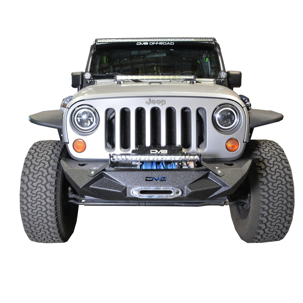 Jeep-JkJl-Front-Bumper-WLight-Bracket-Winch-Plate-07-18-Wrangler-JkJl-Steel-Stubby-Dv8-Offroad