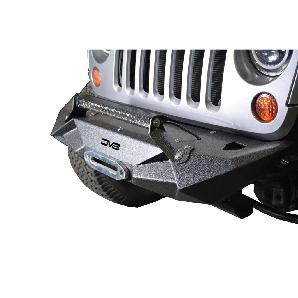 Jeep-JkJl-Front-Bumper-WLight-Bracket-Winch-Plate-07-18-Wrangler-JkJl-Steel-Stubby-Dv8-Offroad