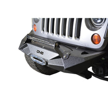 Load image into Gallery viewer, Jeep-JkJl-Front-Bumper-WLight-Bracket-Winch-Plate-07-18-Wrangler-JkJl-Steel-Stubby-Dv8-Offroad