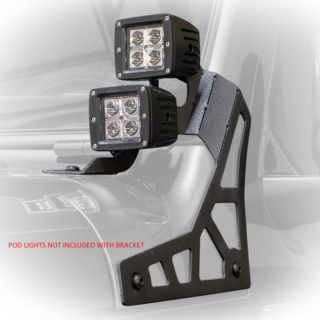 Jeep-Jl-A-Pillar-Pod-Led-Light-Mount-18-Present-Wrangler-Jl-24-Door-Dv8-Offroaod