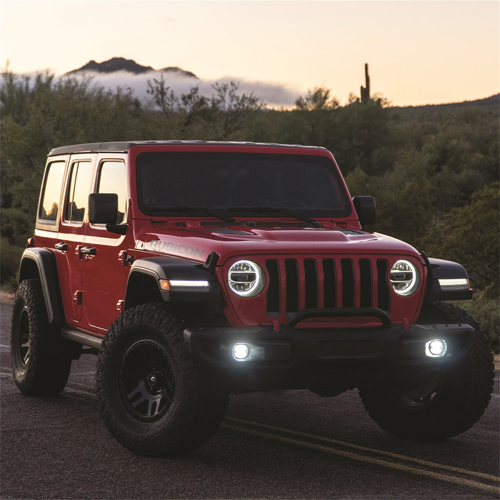 Jeep-JlGladiator-3-Piece-Steel-Bumper-Fog-Kit-For-18-Pres-Jeep-Jl-RubiconGladiator-Jt-With-1-Set-360-Series-4.0-Inch-Sae-Yellow-Lights-Rigid-Industries