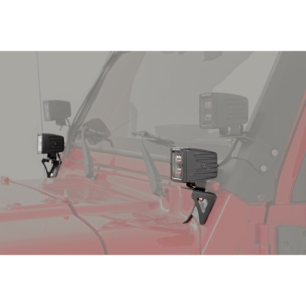 Jeep-Lower-Windshield-Light-Mounts-97-06-Tj-Wrangler-Fits-Rough-Country-Light-Kit-70903,-70804-Rough-Country