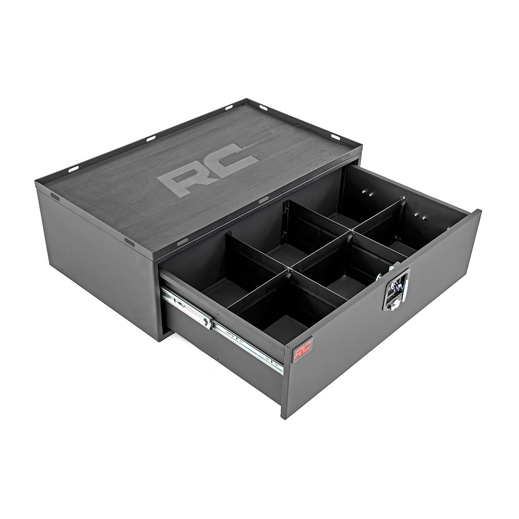 Jeep-Metal-Storage-Box-WSlide-Out-Lockable-Drawer-18-21-Jeep-Wrangler-Jl-Rough-Country