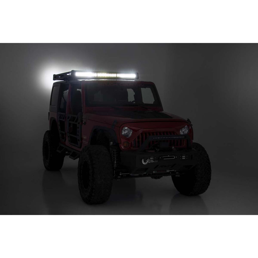 Jeep-Roof-Rack-System-WBlack-Series-Led-Lights-07-18-Wrangler-Jk-Rough-Country