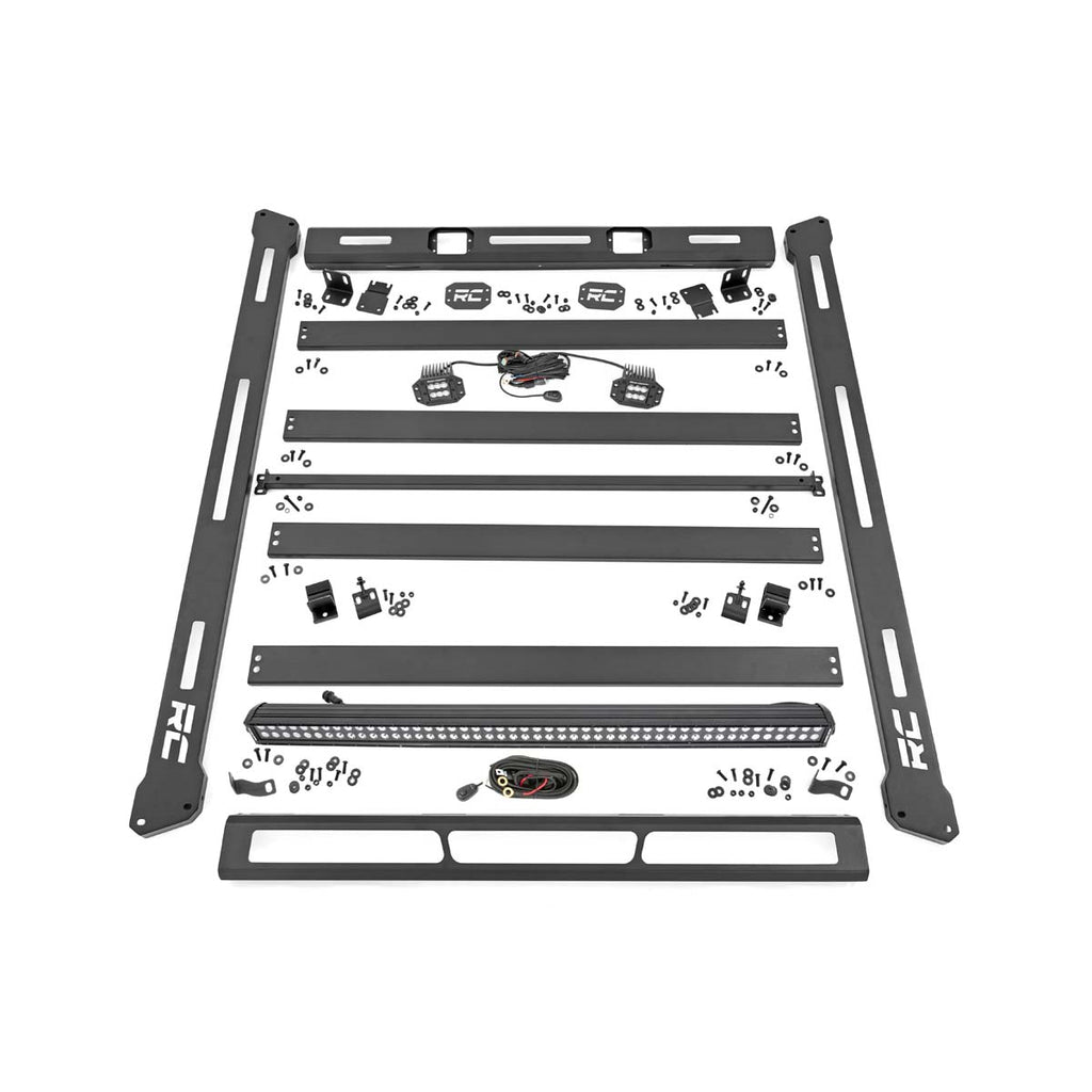 Jeep-Roof-Rack-System-WBlack-Series-Led-Lights-18-20-Wrangler-Jl-Rough-Country