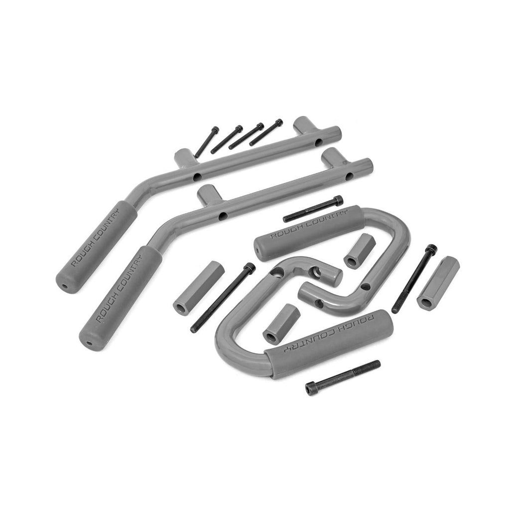 Jeep-Solid-Steel-Grab-Handle-Set-07-18-Wrangler-Jk-Gray-Rough-Country