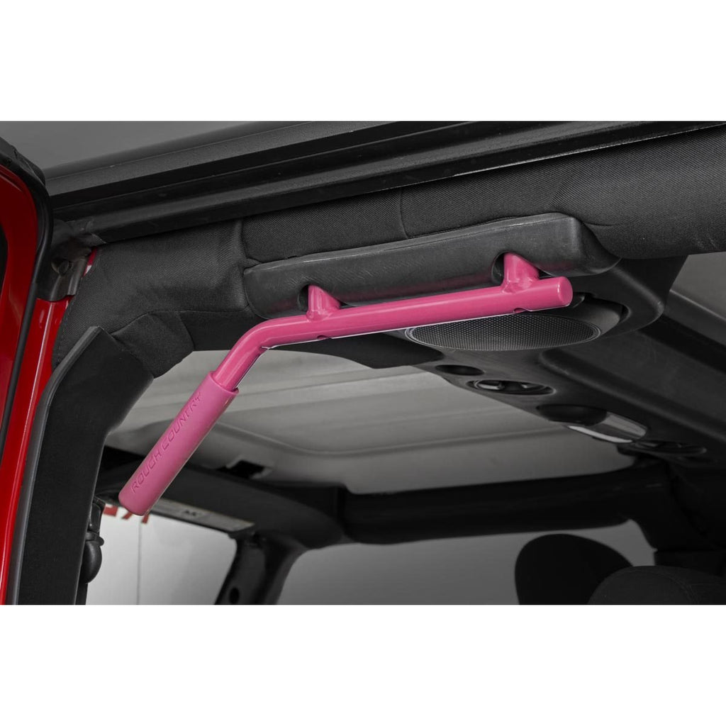 Jeep-Solid-Steel-Grab-Handle-Set-07-18-Wrangler-Jk-Pink-Rough-Country