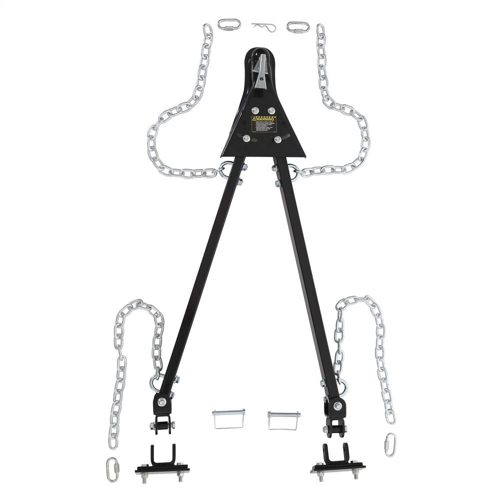 Jeep-Tow-Bar-Kit;-Inc-2In-Coupler-Two-Universal-Brkts-2-Dring-Brkts-And-Pair-Safety-Chains