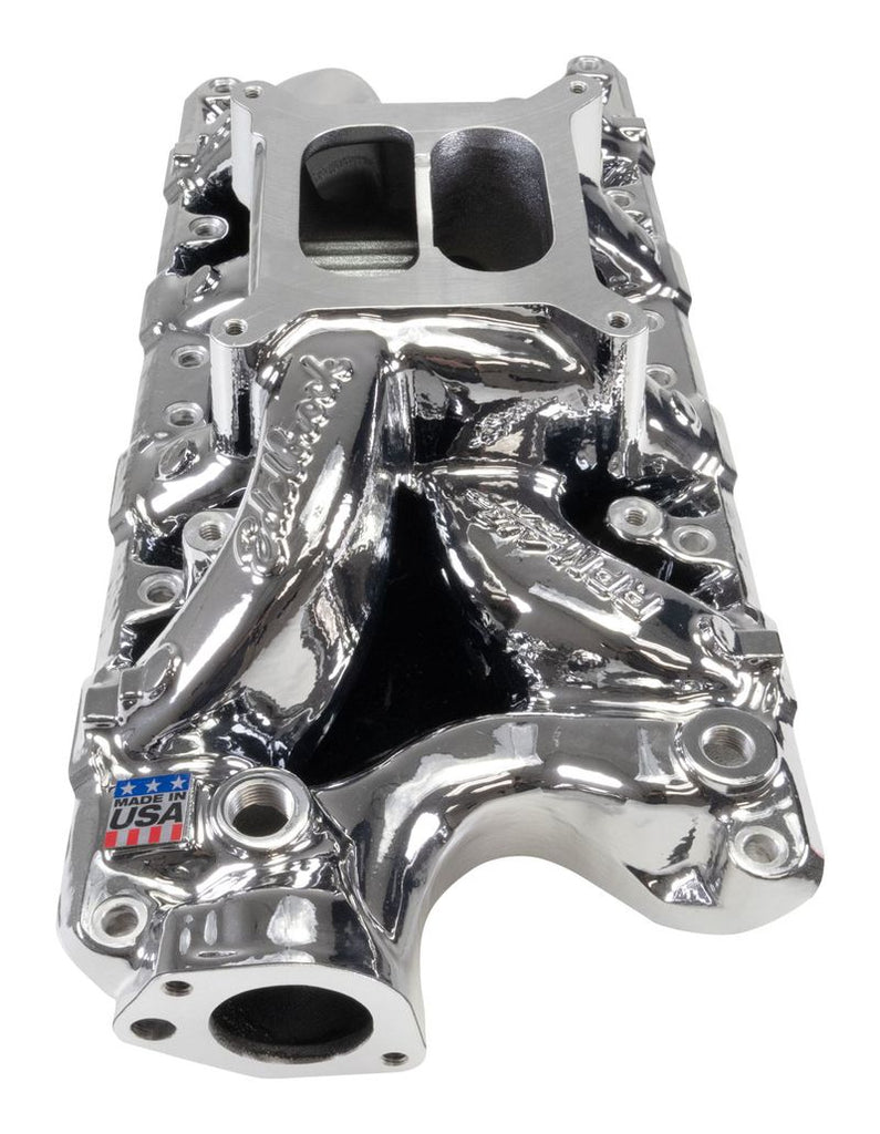 Edelbrock 7521-CP Edelbrock RPM Air-Gap Intake Manifold for Small-Block Ford, Chrome Plasma Finish