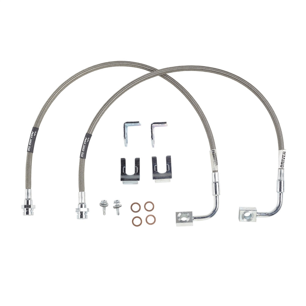 Jk-Front-Brake-Line-Set-24Inch-WInstall-Kit-Stainless-Steel-0718-JkJku