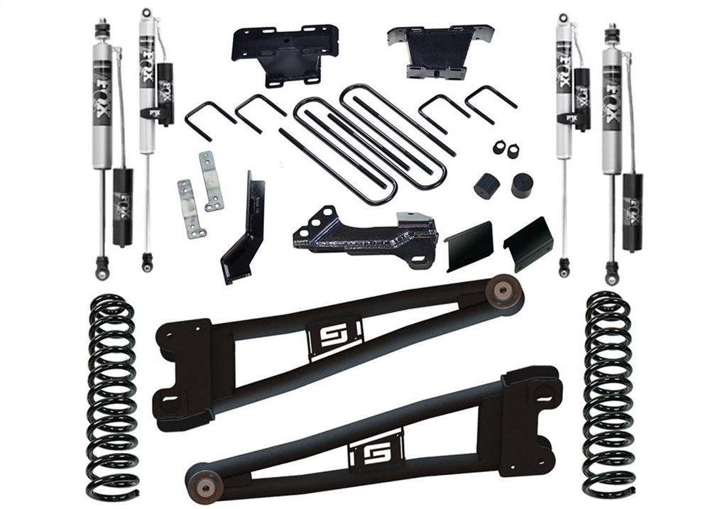 Superlift K1030FX 4in. Radius Arm Lift Kit-23-25 F250/F350 4WD Diesel w/Fox 2.0 Reservoir Shocks for Select Ford F-250 Super Duty, Ford F-350 Super Duty
