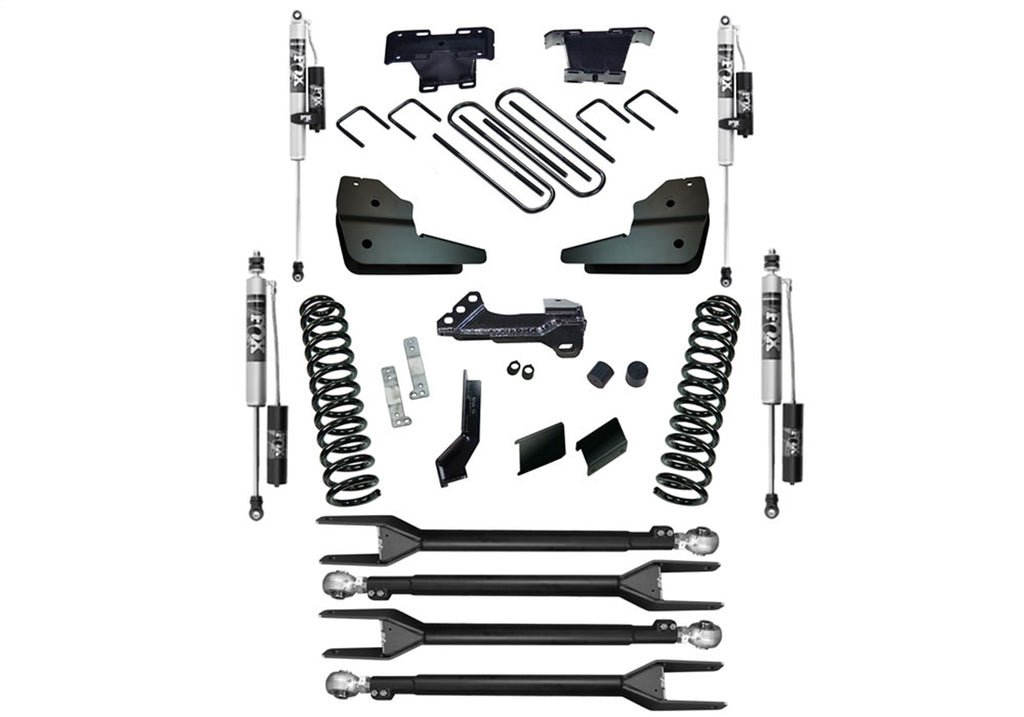 Superlift K1068FX 4in. 4-Link Lift Kit-23-25 F-250/F-350 4WD-Diesel-w/Fox 2.0 Reservoir Shocks for Select Ford F-250 Super Duty, Ford F-350 Super Duty