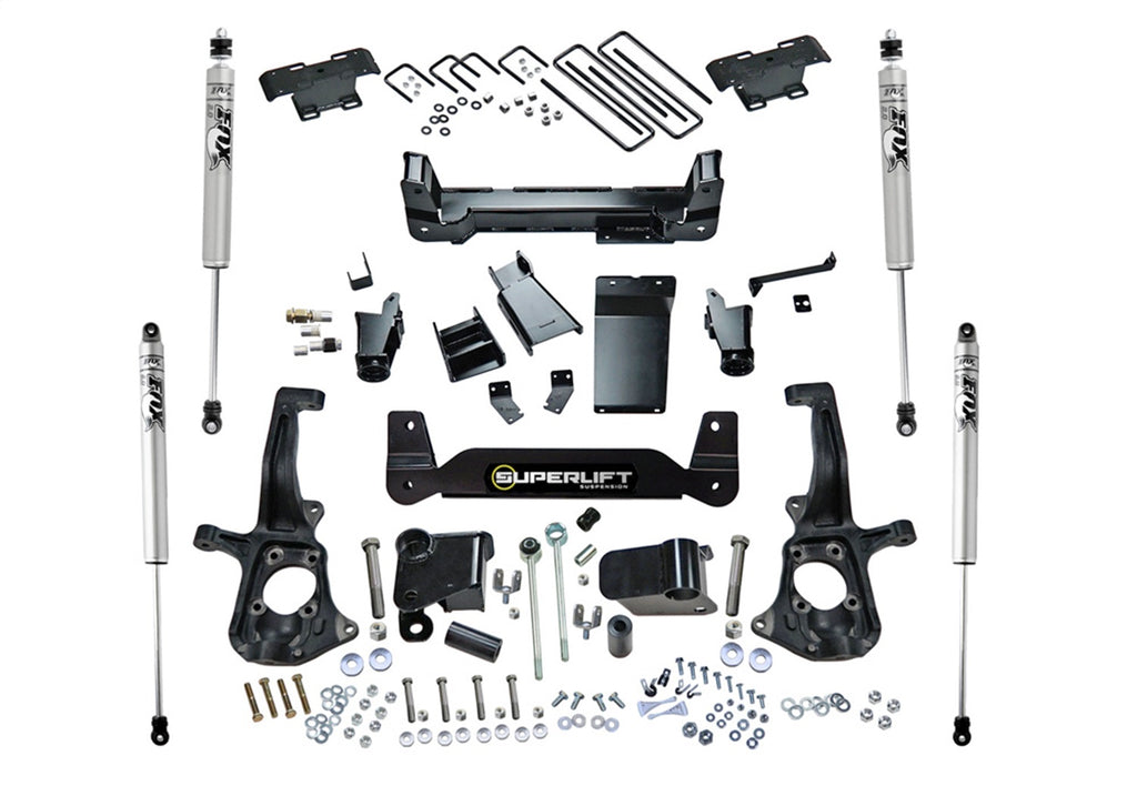 Superlift K150F 6in. Lift Kit w/FOX Shocks-11-18 (19 Leg/Lim) Silv/Sierra 2500HD/3500HD for Select Chevrolet Silverado HD, Chevrolet Silverado HD, GMC Sierra HD, GMC Sierra HD