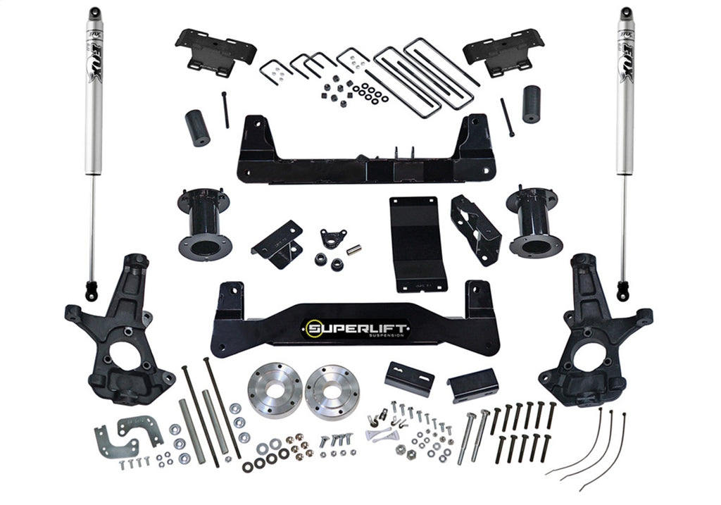 Superlift K161F 6.5in. Lift Kit w/FOX Shocks-14-18 GM 1500 4WD w/Al or SS Control Arms for Select Chevrolet Silverado 1500, Chevrolet Silverado LD, GMC Sierra 1500, GMC Sierra Limited