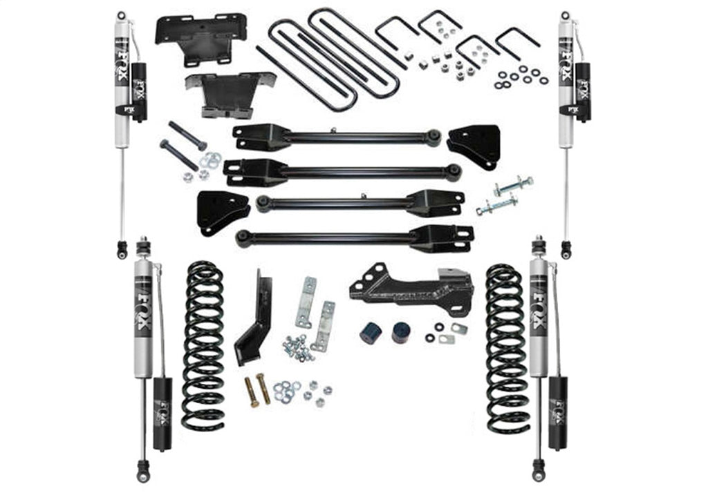 Superlift K166FX 4in. Lift Kit w/FOX 2.0 Res Shocks-17-22 F250/350 4WD Diesel w/4-Link Arms for Select Ford F-250 Super Duty, Ford F-350 Super Duty
