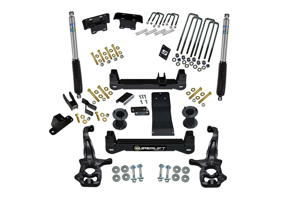 Superlift K182B 6in. Lift Kit-19 (New Body)-24 Silv/Sierra1500 4WDw/BlstnShks(exc Trailboss/AT4) for Select Chevrolet Silverado 1500, GMC Sierra