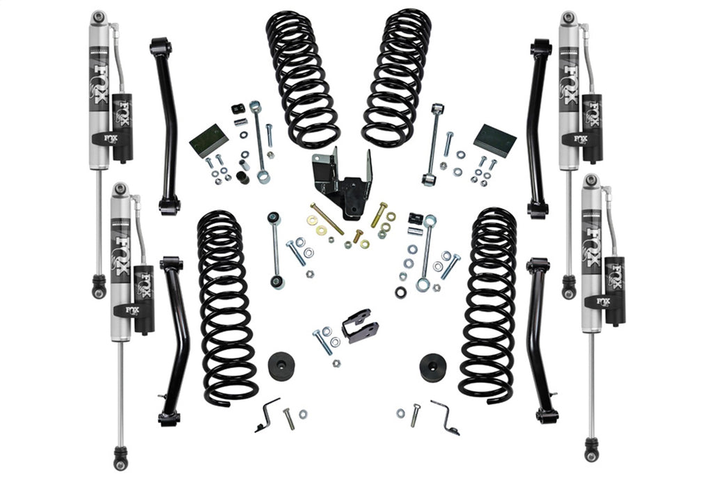 Superlift K184FX 4in. Dual Rate Coil Lift Kit w/Fox 2.0 Res Shocks-18-25 Wrangler JLU 4WD-4Dr for Select Jeep Wrangler