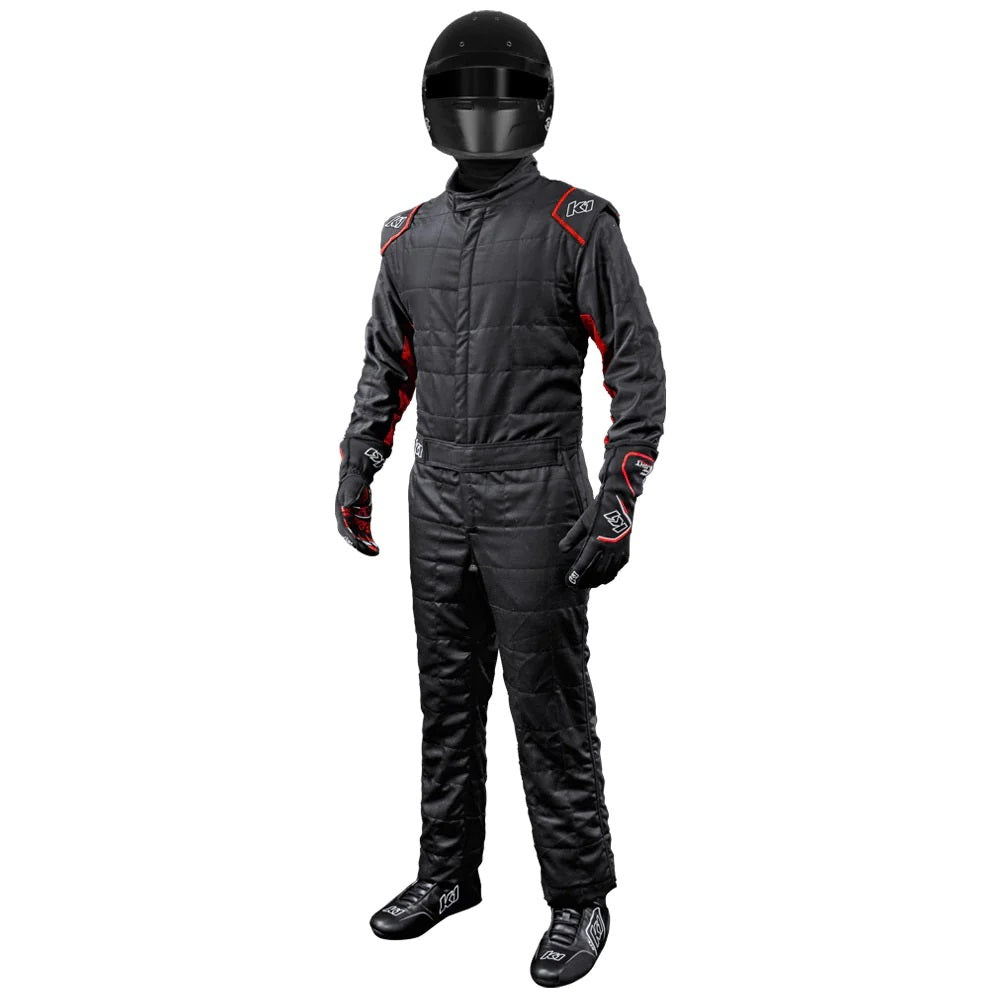 K1 RACEGEAR 20-OTL-NR-L Suit Outlaw Large Black / Red SFI 3.2A/5