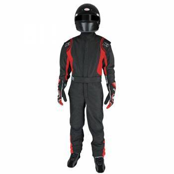 K1 RACEGEAR 20-PRY-NR-6XS Suit Precision II 6X- Small Black/Red