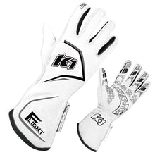 Load image into Gallery viewer, K1 RACEGEAR 23-FLT-WG-M Gloves Flight Medium White