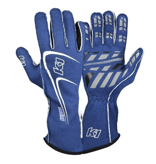 K1 RACEGEAR 23-TR1-B-S Glove Track1 Blue Small SFI 5