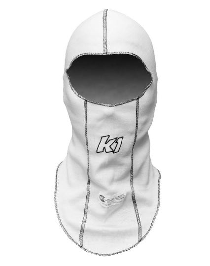 K1 RACEGEAR 26-SLH-W Balaclava Head Sock White Single Layer