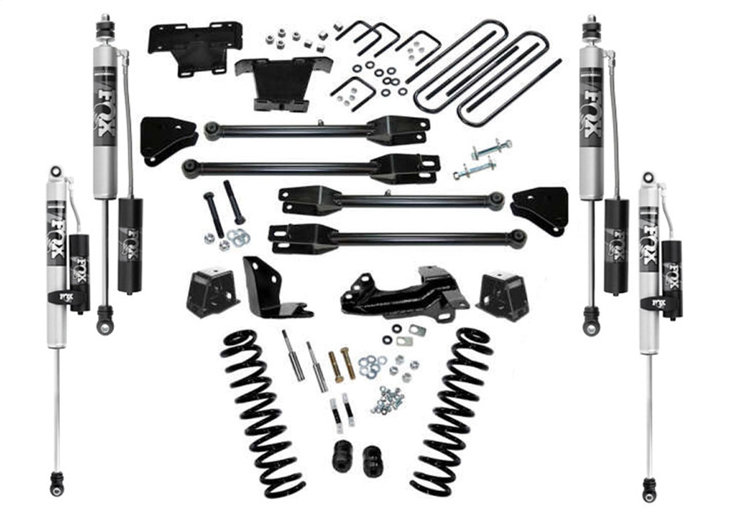 Superlift K230FX 4in. Lift Kit w/FOX 2.0 Reservoir Shocks-05-07 F250/350 4WD Dsl w/4-Link Arms for Select Ford F-250 Super Duty, Ford F-350 Super Duty