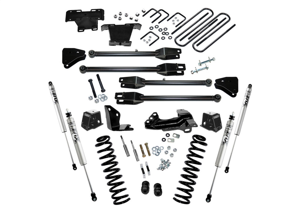 Superlift K230F 4in. Lift Kit w/FOX Shocks-05-07 F250/350 4WD Diesel w/4-Link Arms for Select Ford F-250 Super Duty, Ford F-350 Super Duty