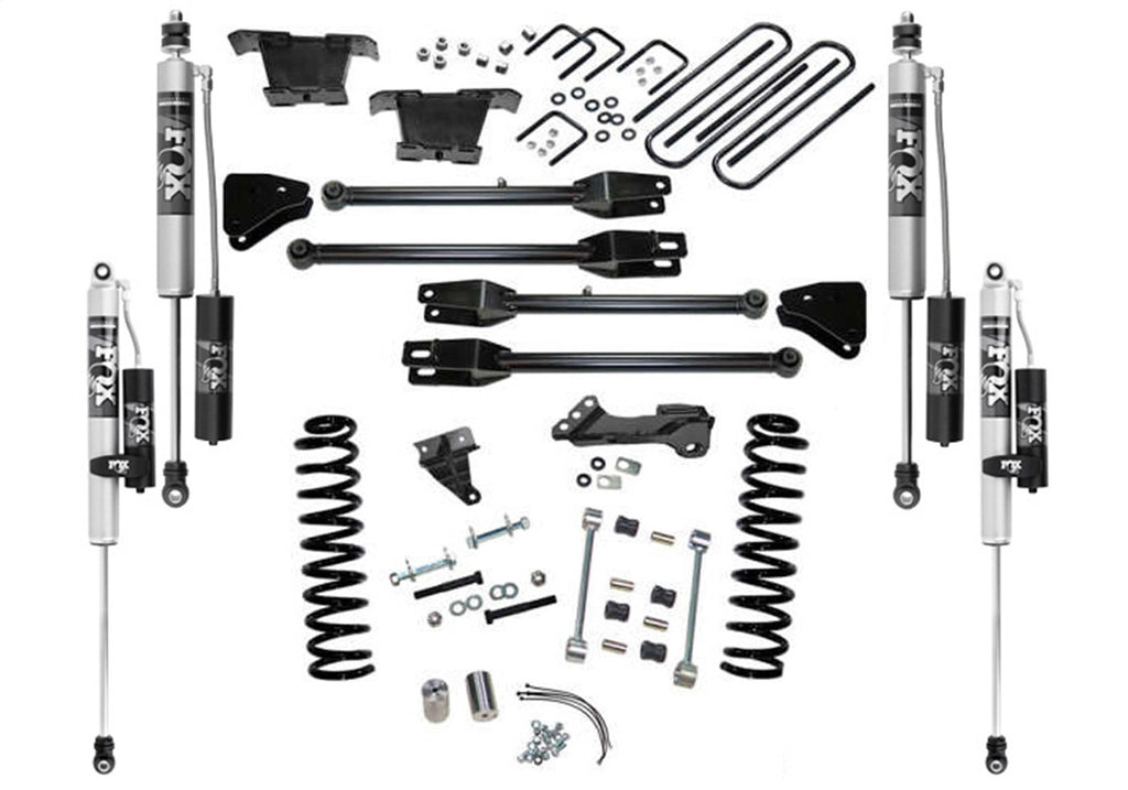 Superlift K233FX 4in. Lift Kit w/FOX 2.0 Reservoir Shocks-08-10 F250/350 4WD Dsl w/4-Link Arms for Select Ford F-250 Super Duty, Ford F-350 Super Duty