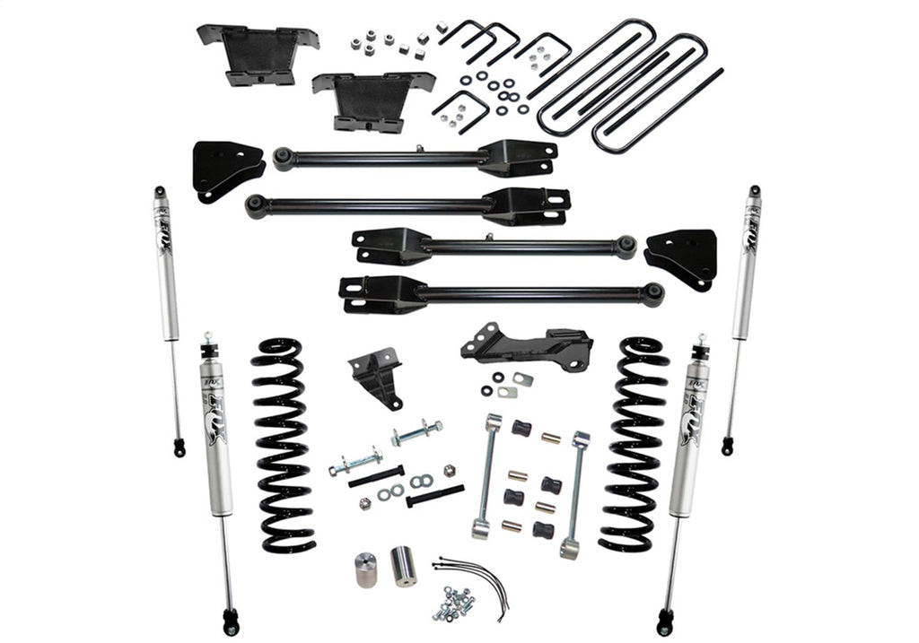 Superlift K233F 4in. Lift Kit w/FOX Shocks-08-10 F250/350 4WD Diesel w/4-Link Arms for Select Ford F-250 Super Duty, Ford F-350 Super Duty