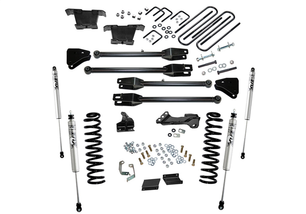 Superlift K236F 4in. Lift Kit w/FOX Shocks-11-16 F250/350 4WD Diesel w/4-Link Arms for Select Ford F-250 Super Duty, Ford F-350 Super Duty
