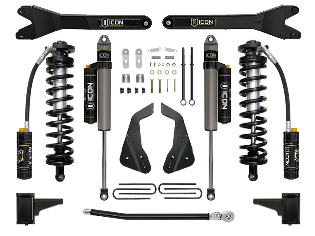 ICON Vehicle Dynamics K63114R 05-07 FORD F250/F350 4-5.5" STAGE 4 COILOVER CONVERSION SYSTEM W RADIUS ARM for Select Ford F-250 Super Duty, Ford F-350 Super Duty