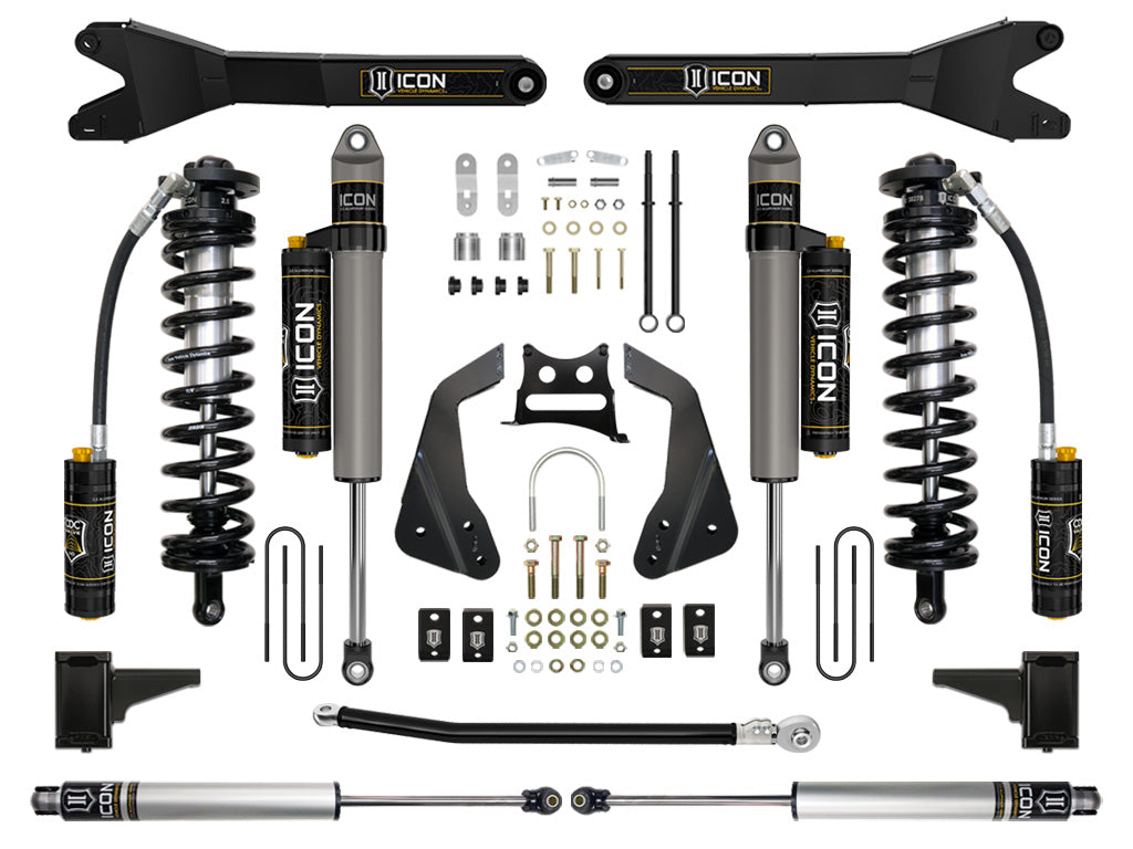 ICON Vehicle Dynamics K63115R 05-07 FORD F250/F350 4-5.5" STAGE 5 COILOVER CONVERSION SYSTEM W RADIUS ARM for Select Ford F-250 Super Duty, Ford F-350 Super Duty