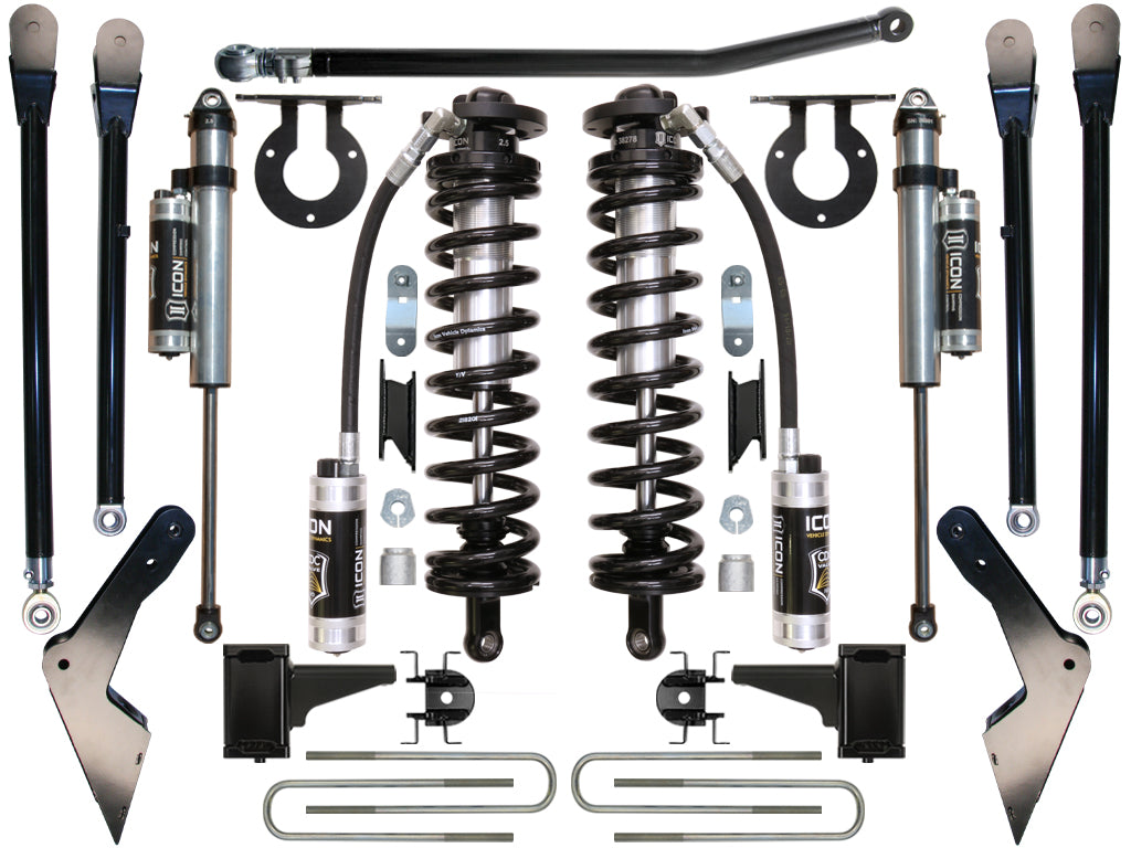 ICON Vehicle Dynamics K63124 08-10 FORD F-250/F-350 4-5.5" STAGE 4 COILOVER CONVERSION SYSTEM for Select Ford F-250 Super Duty, Ford F-350 Super Duty