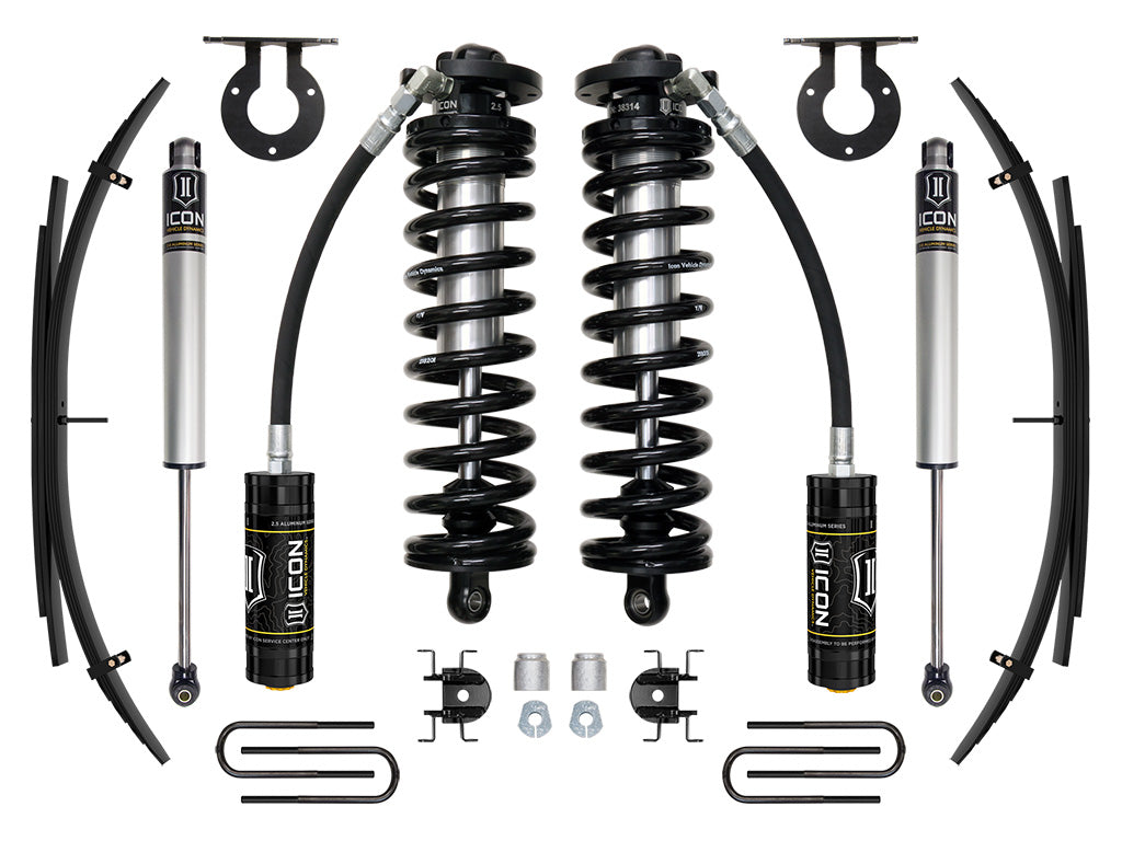 ICON Vehicle Dynamics K63141L 17-23 FORD F250/F350 2.5-3" STAGE 1 COILOVER CONVERSION SYSTEM W EXPANSION PACK for Select Ford F-250 Super Duty, Ford F-350 Super Duty