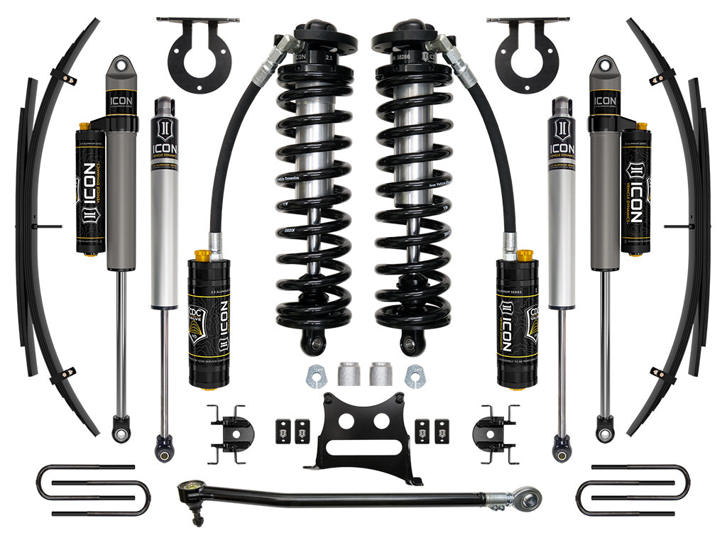 ICON Vehicle Dynamics K63144L 17-22 FORD F250/F350 2.5-3" STAGE 4 COILOVER CONVERSION SYSTEM W EXPANSION PACK for Select Ford F-250 Super Duty, Ford F-350 Super Duty